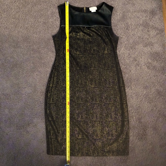 Love...Ady Black & Gold Shimmer Dress, Size L - Picture 8 of 8